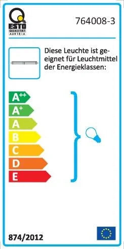 Armatur Wandlampe mit Schalter 3 flammig 48cm rund