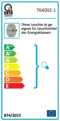 Armatur rund Wandlampe silber ESTO Vario Home