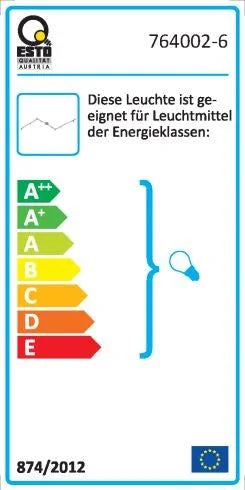 Armatur Deckenlampe 6flg Stangensystem rund Chrom 1,8m