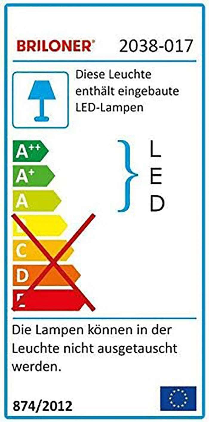 label Wandlampe LED gold wandstrahler blattgold drehbar schwenkbar warmweiß 3000K briloner 2038-017