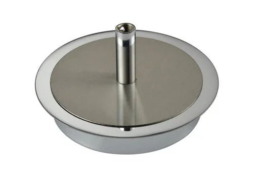 Armatur rund Tischlampe silber mit Schalter und Steckerkabel Tischlampe