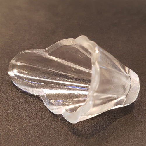 Glasschirm Blütenform Ersatzglas klar G4 7,1 cm Höhe – Lampenglas klar