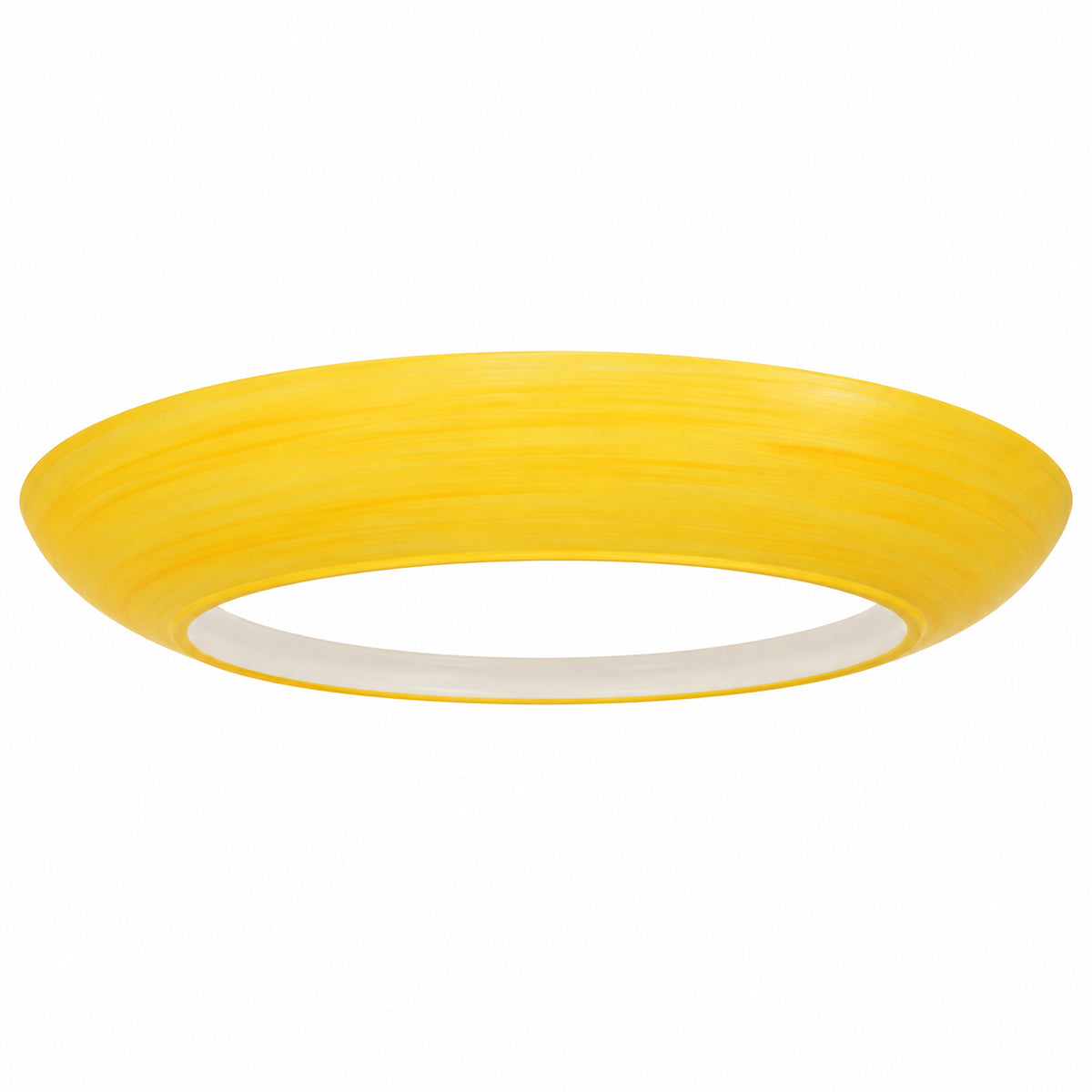 Lampenglas Ersatz Ø 32 cm Gelb – Ringform mit großer Öffnung Ø 19,5 cm – Saasil