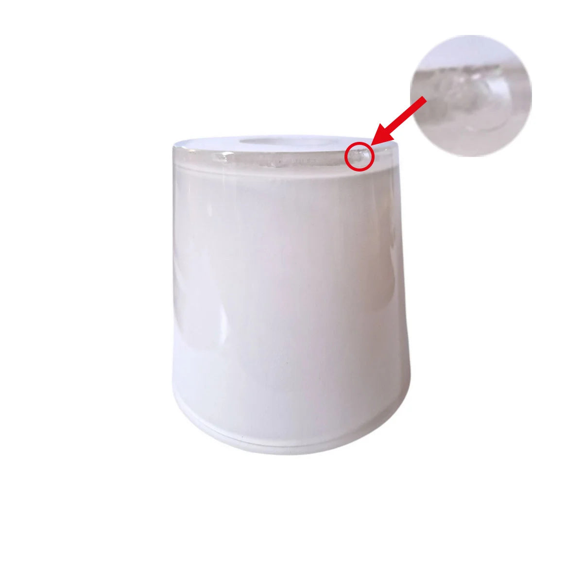 Ersatzglas für E14 Leuchten, weißer Lampenschirm aus Glas, oben 7 cm und unten 9 cm Durchmesser - mit kleiner Macke an oberen rand