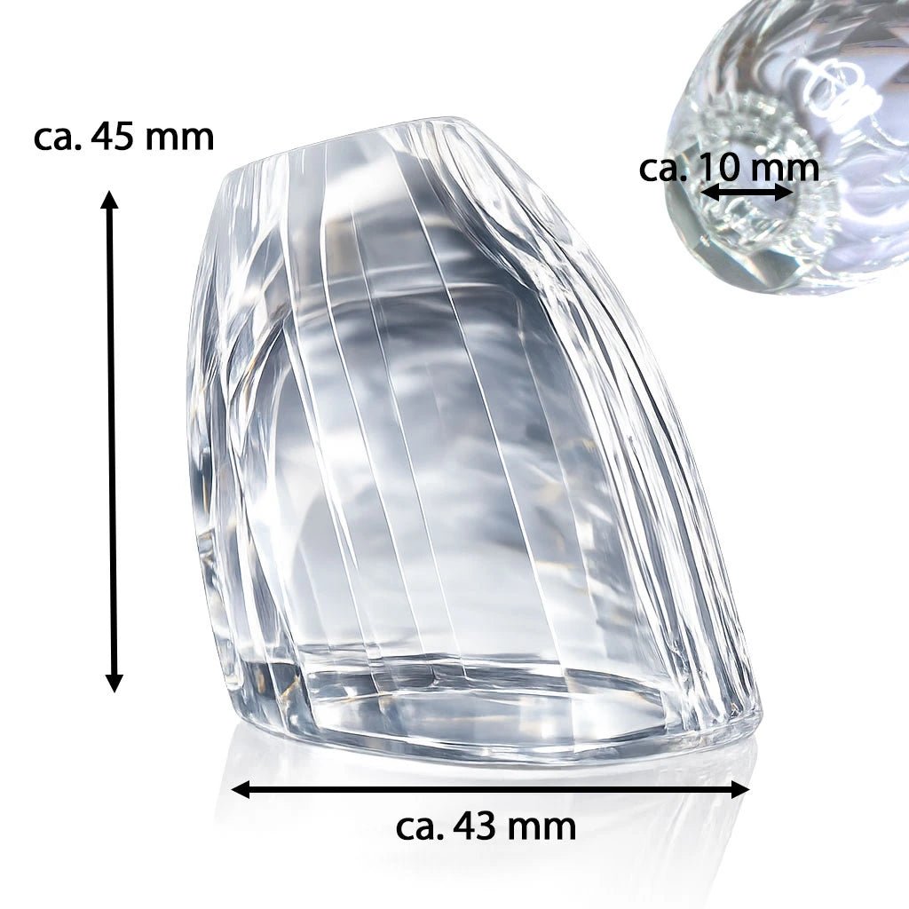 Abmessungen des G4 Lampenglases Ø40 mm Höhe und 10 mm Aufnahme für Ersatzglas