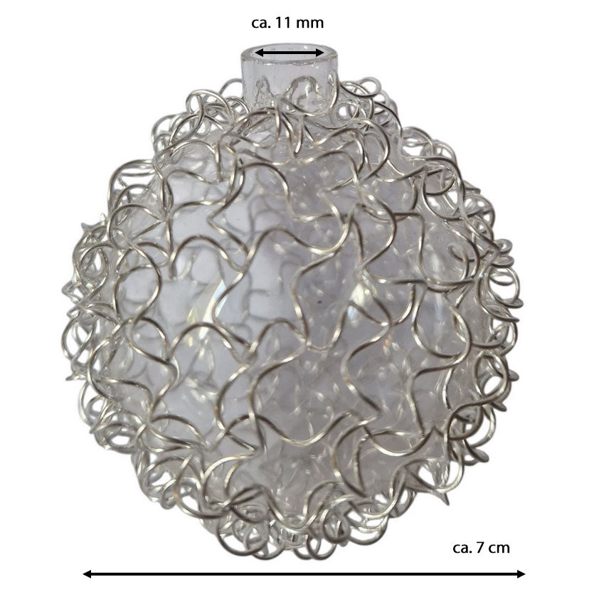 Lampenglas 7 cm, Kugelglas 70 mm, Lampenglas 11 mm Öffnung, Lampenglas mit Glashals.