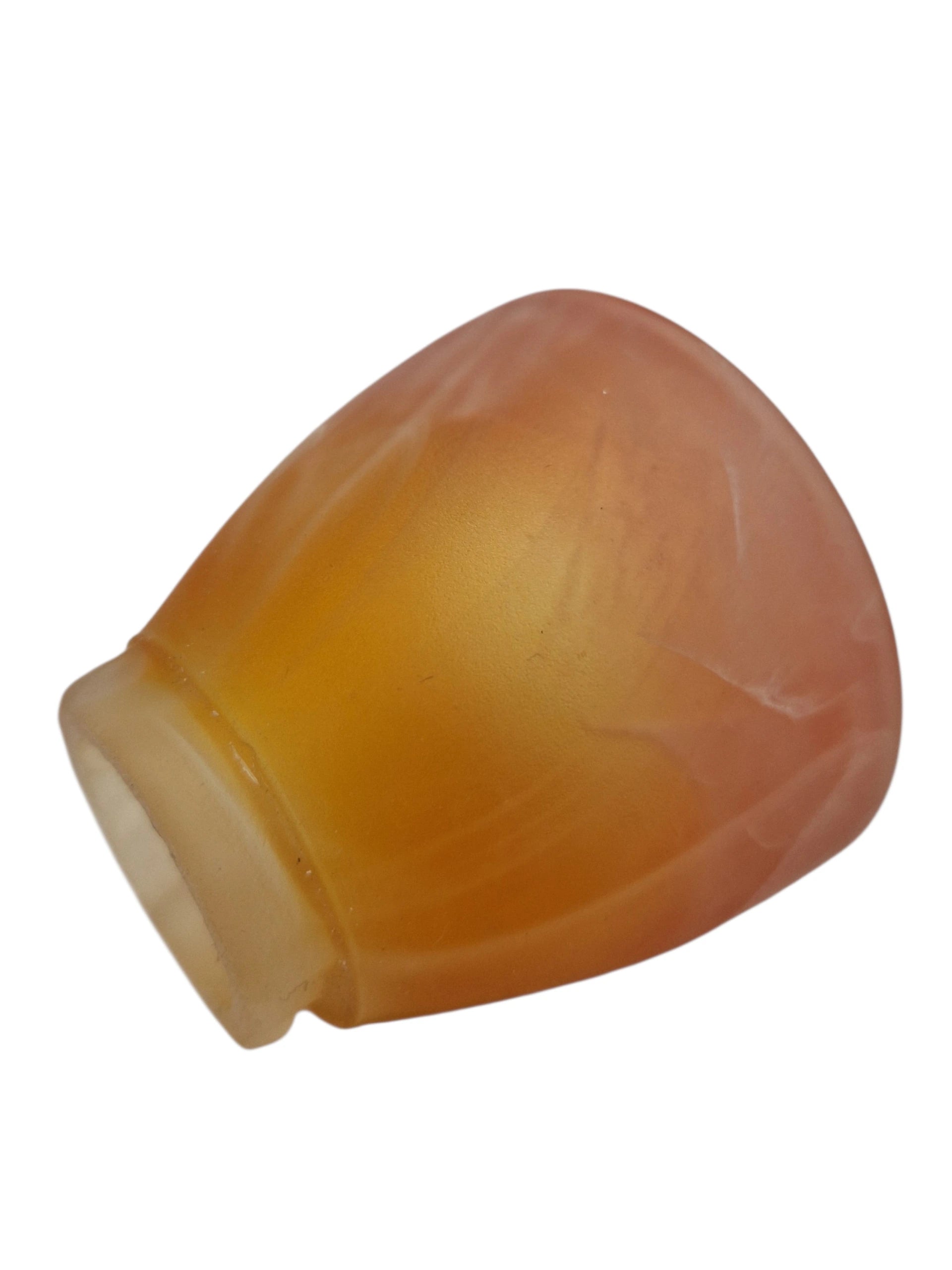 Lampenglas Orange Rund G9 Lampen Ersatzglas Loch 23mm 5cm hoch