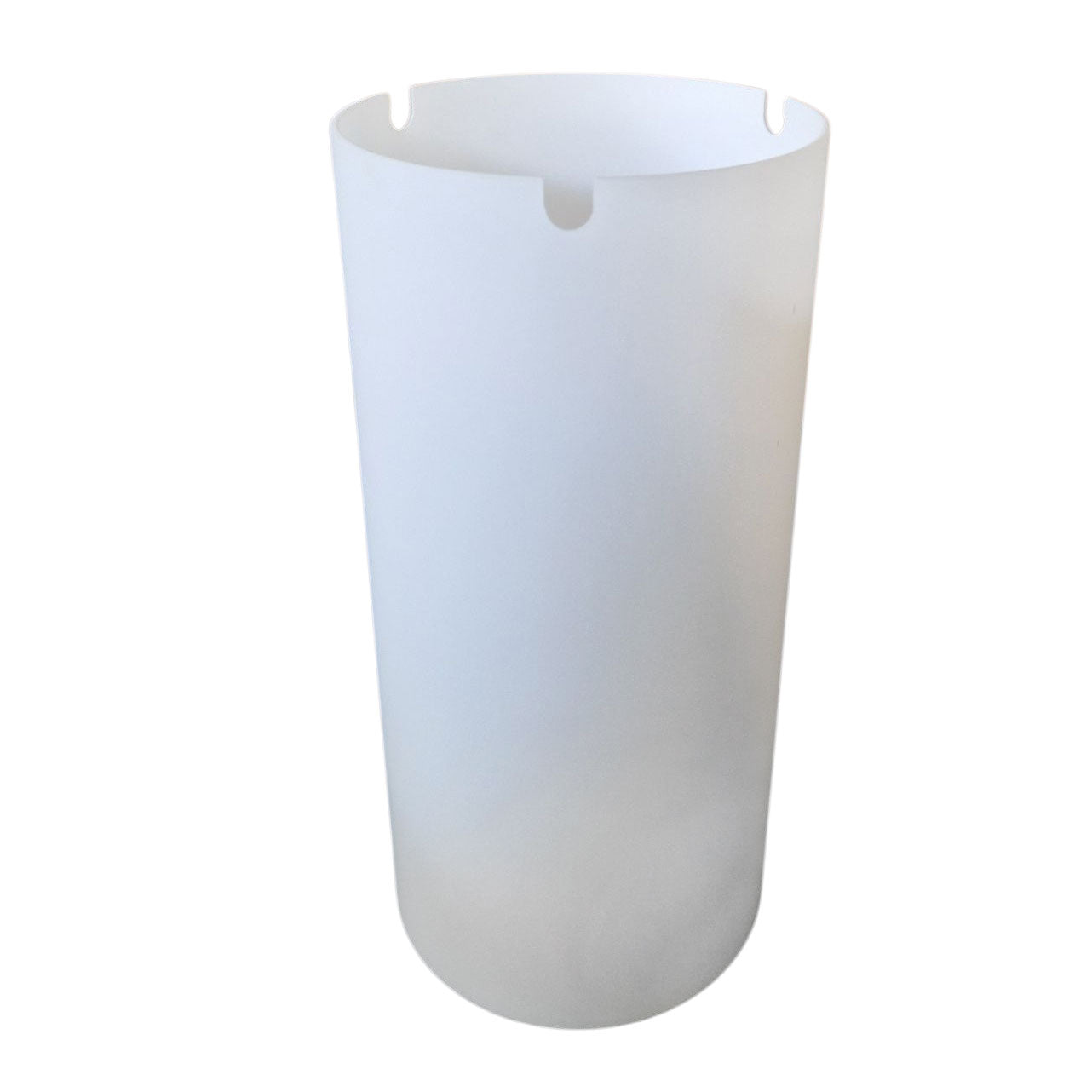 lampen ersatz glas glaszylinder weiss matt opal rund 40cm hoch durchmesser 20cm mit 3 einkerbungen ersatzglas zu tripod sompex 28034 willemse verlichting 