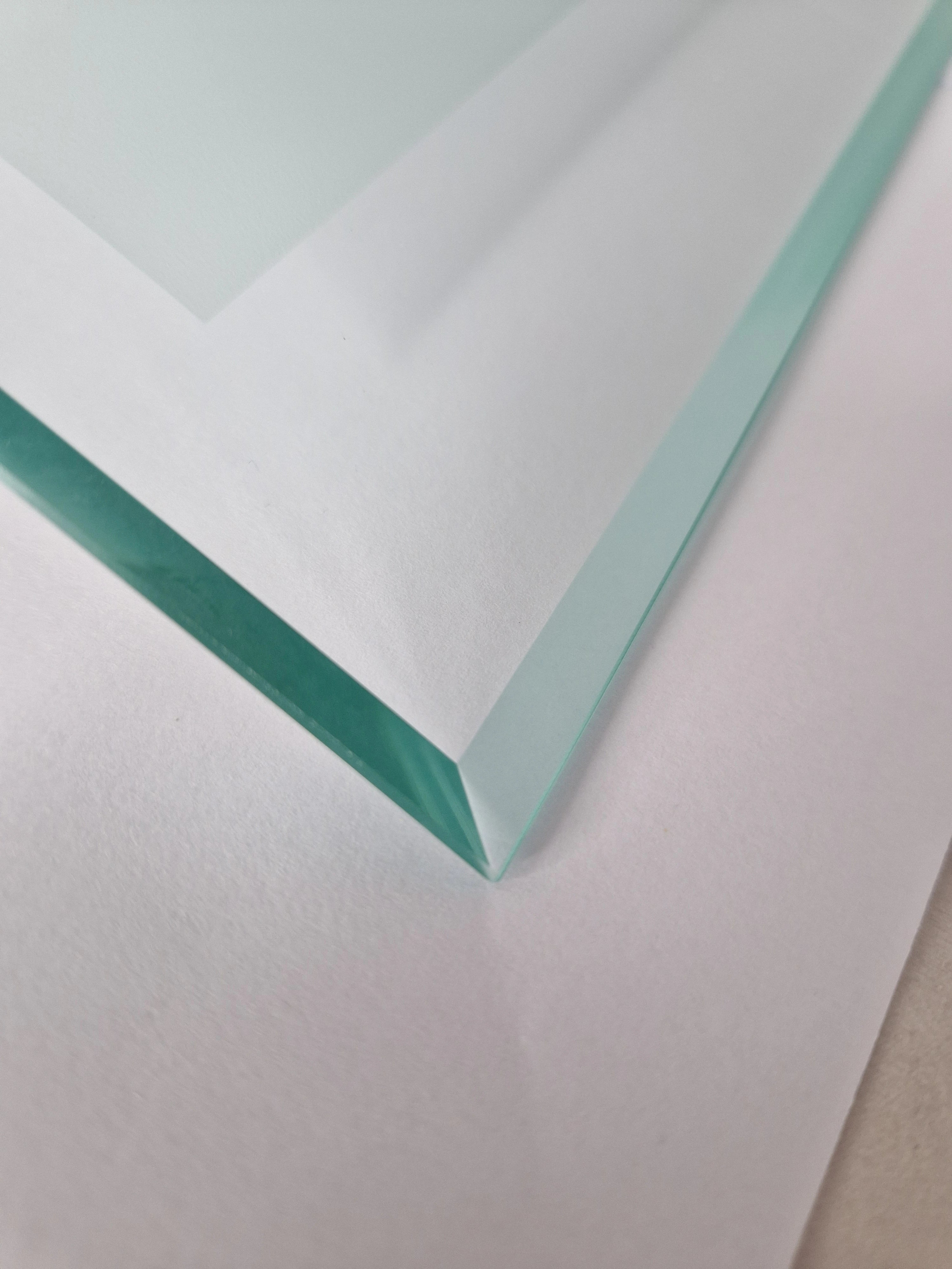 Lampenglas rechteckig gebogen klar transparent mit Facettenschliff 30 cm x 28,5 cm 5 mm Bohrlöcher Ersatzglas Sompex Contra 93700 93706