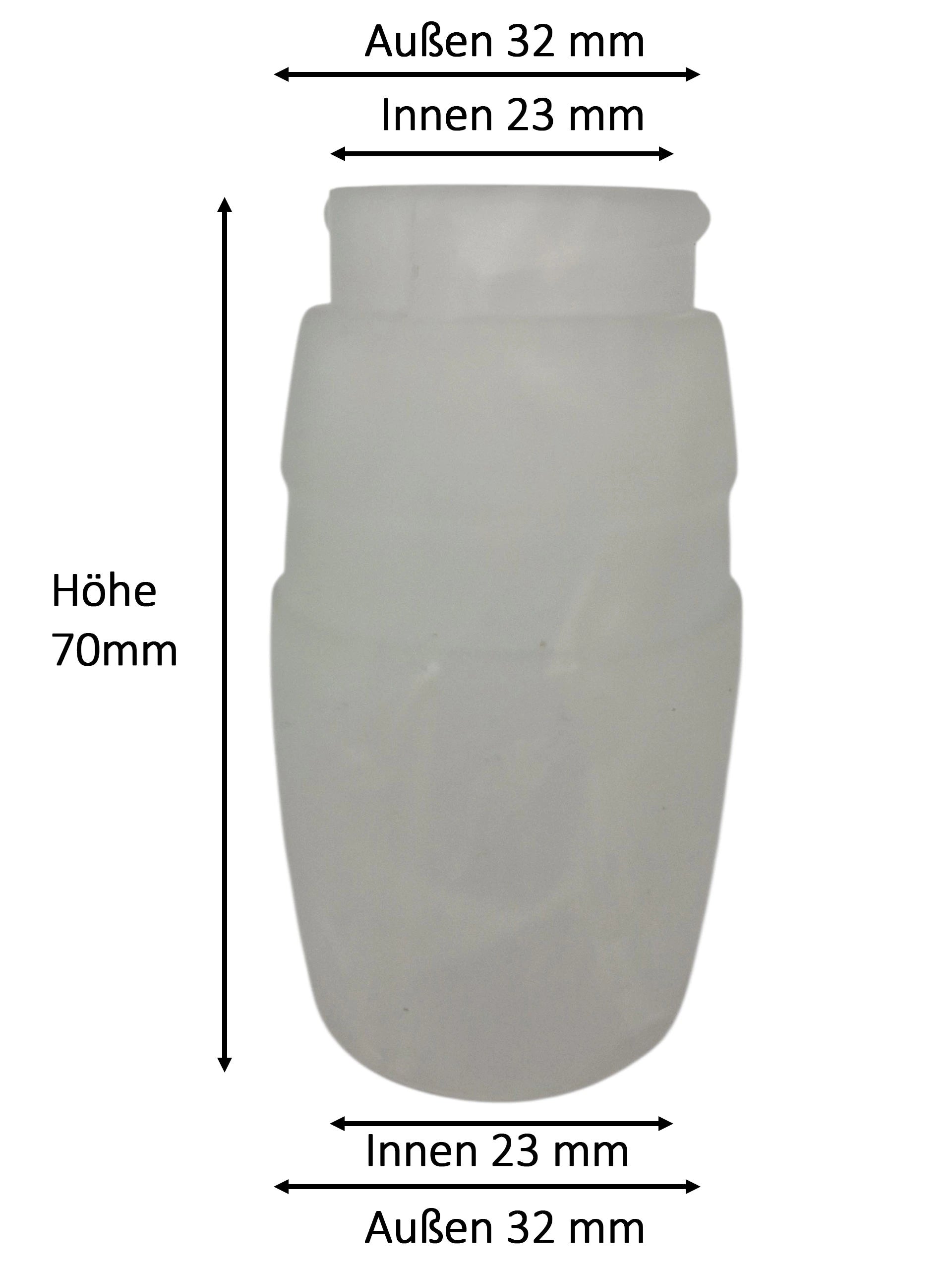 Glasschirm Alabaster weiß G4 G9 GY6,35 Loch 23mm 7cm hoch – Lampenglas Ersatzglas weiß marmoriert länglich 4cm durchmesser 