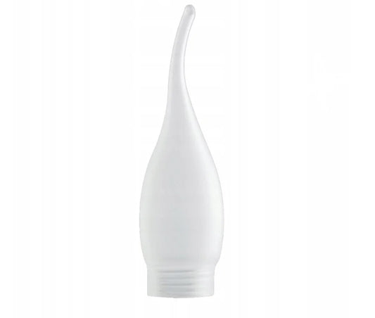 Lampenglas Kerze Windstoß mit Schraubgewinde Glas weiß satin matt 9 cm Paulmann 875.90 4000870875902 