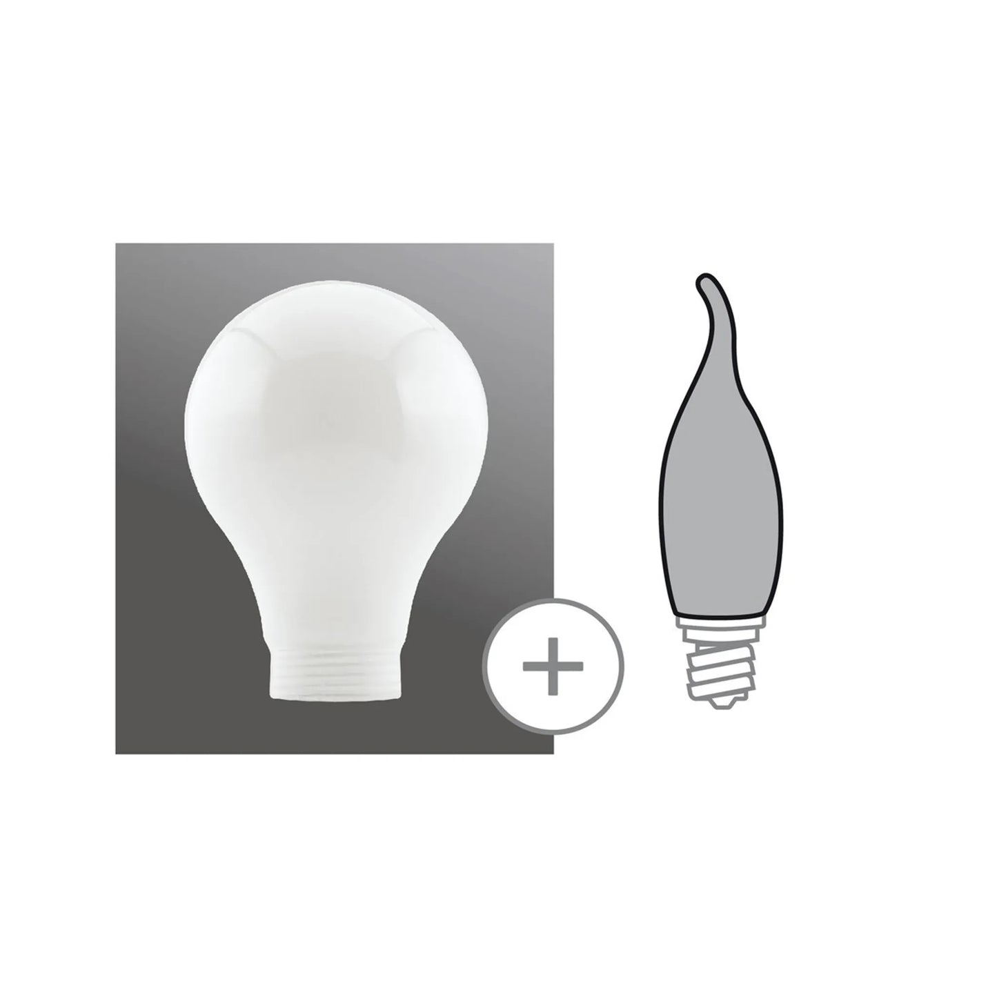 Lampenglas mit Schraubgewinde Birnenform A60 Opal weiß für E14 E27 Paulmann 875.78