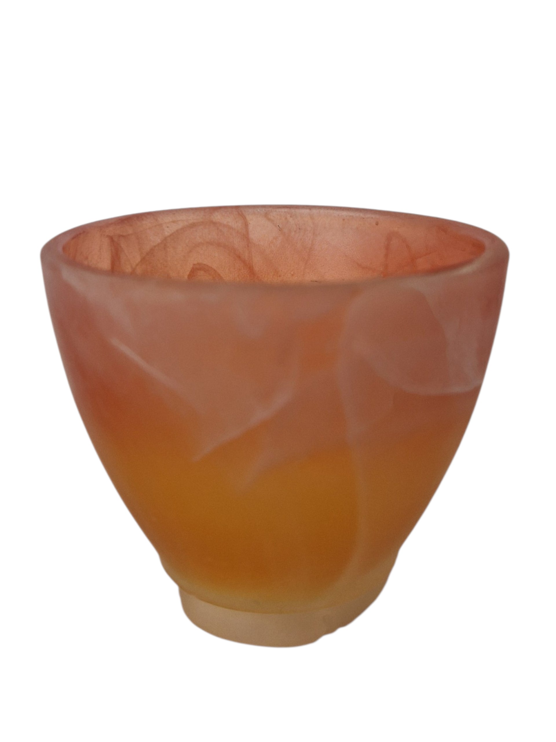 Lampenglas Orange Rund G9 Lampen Ersatzglas Loch 23mm 5cm hoch