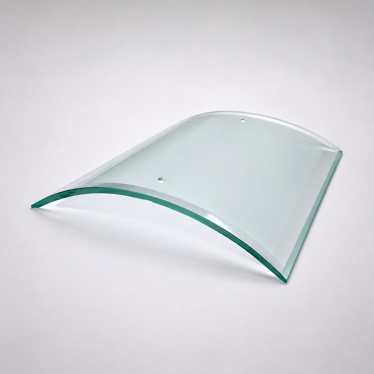 Lampenglas rechteckig gebogen klar transparent 30 cm x 28,5 cm 5 mm Bohrlöcher Ersatzglas Sompex Contra 93700 93706
