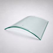 Lampenglas rechteckig gebogen klar transparent 30 cm x 28,5 cm 5 mm Bohrlöcher Ersatzglas Sompex Contra 93700 93706
