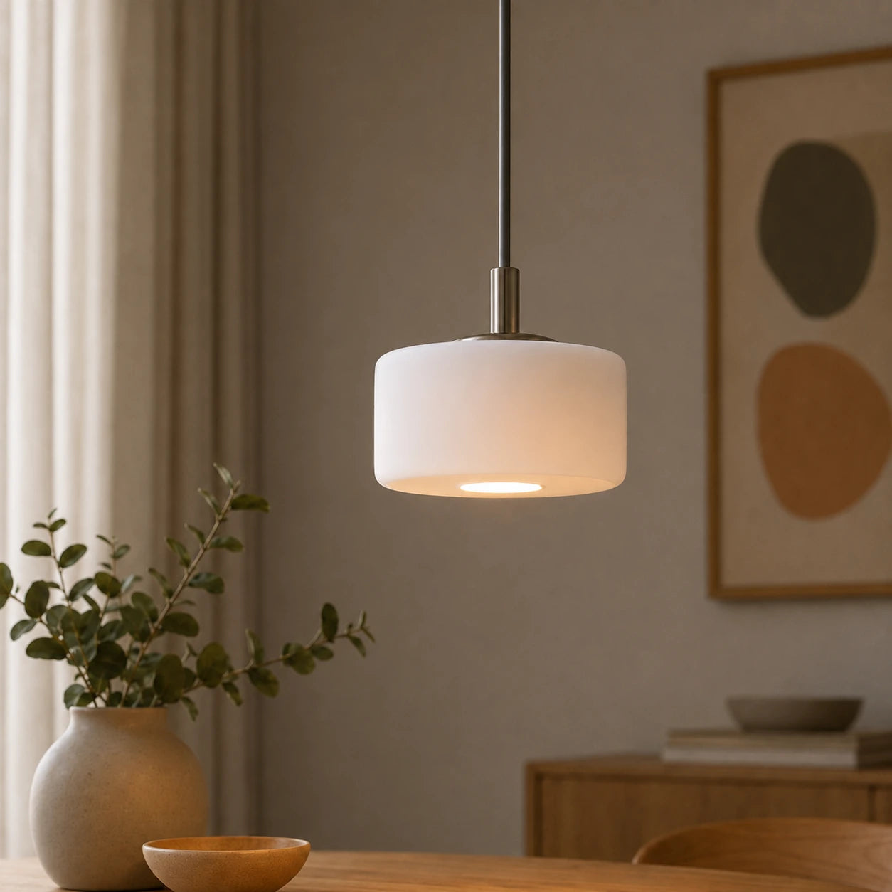 Sompex 92149 mattweißes Lampenglas im Einsatz an einer Pendelleuchte