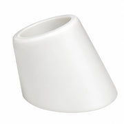 Weißes schräges Lampenglas in asymmetrischer Form als Ersatzglasschirm für passende Leuchten E14 g9