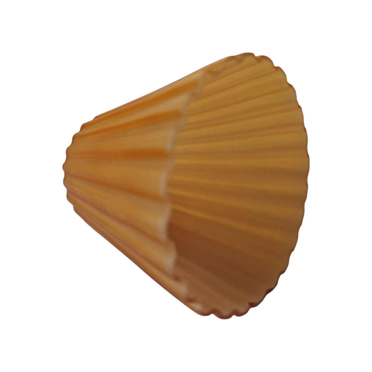 Geriffelter Retro Lampenschirm aus Glas orange braun mit ca. 7 cm Öffnung