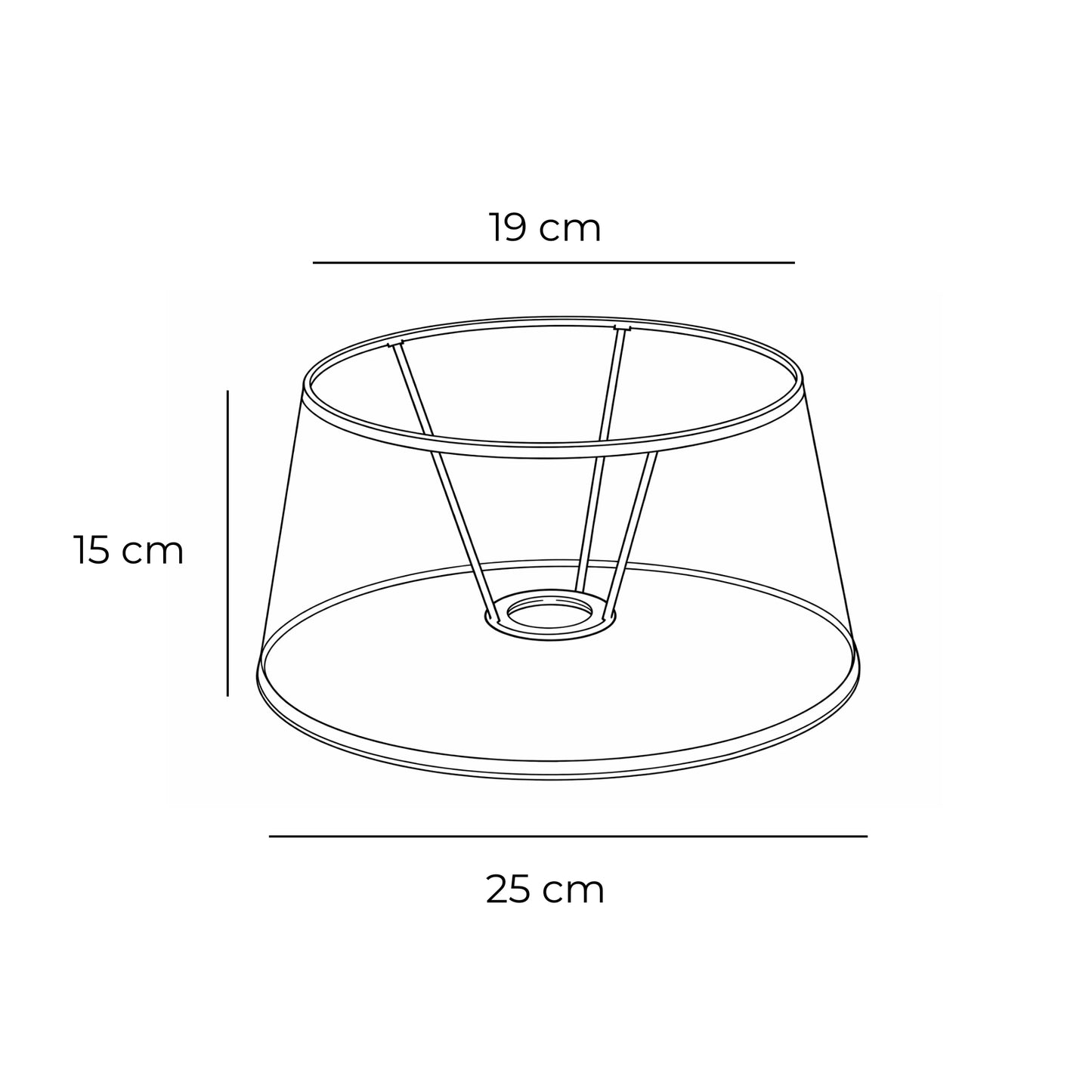 Runder Lampenschirm aus Baumwolle in Dunkelrot / Bordeauxrot, E27, 25 x 19 x 15 cm