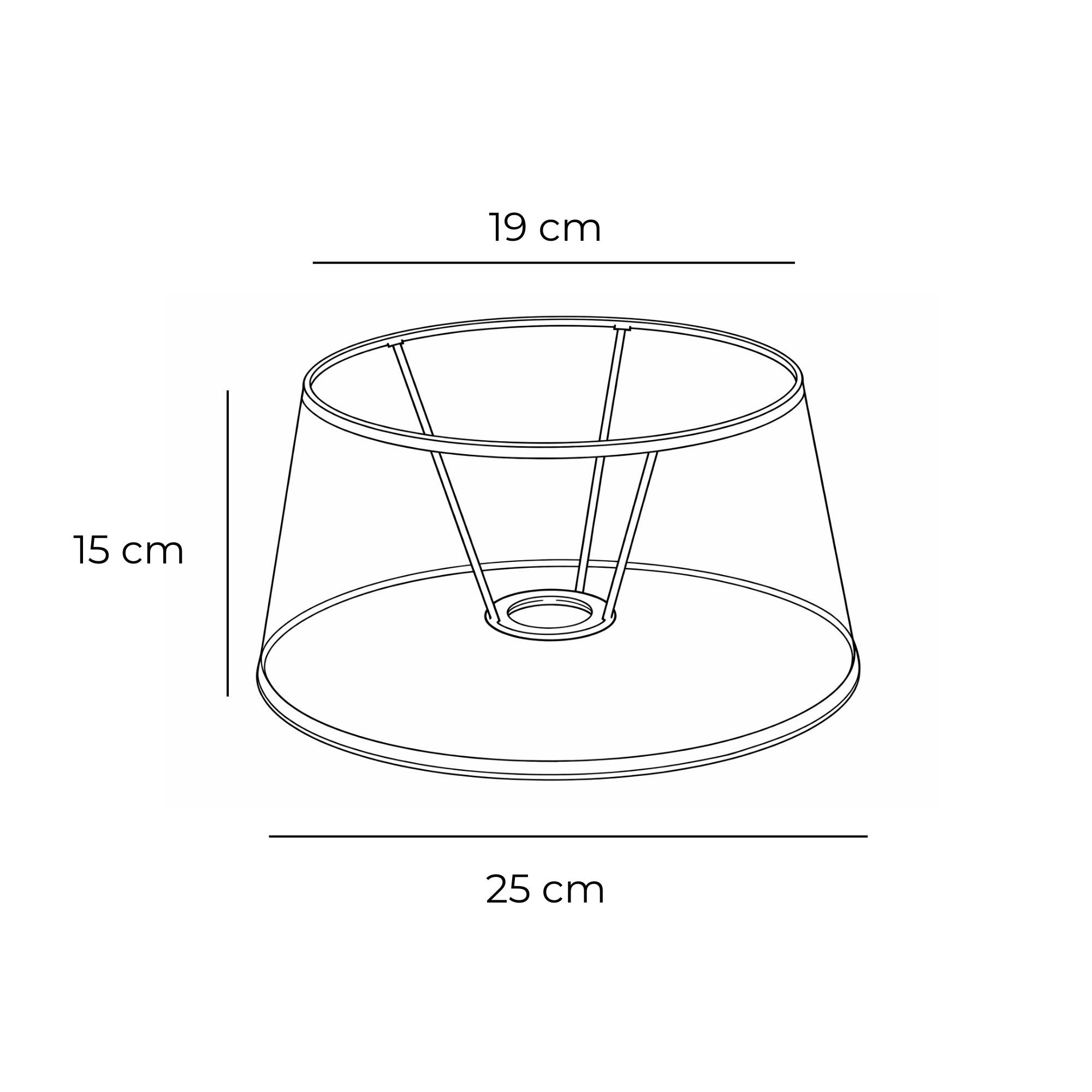 Runder Lampenschirm aus Baumwolle in Dunkelrot / Bordeauxrot, E27, 25 x 19 x 15 cm