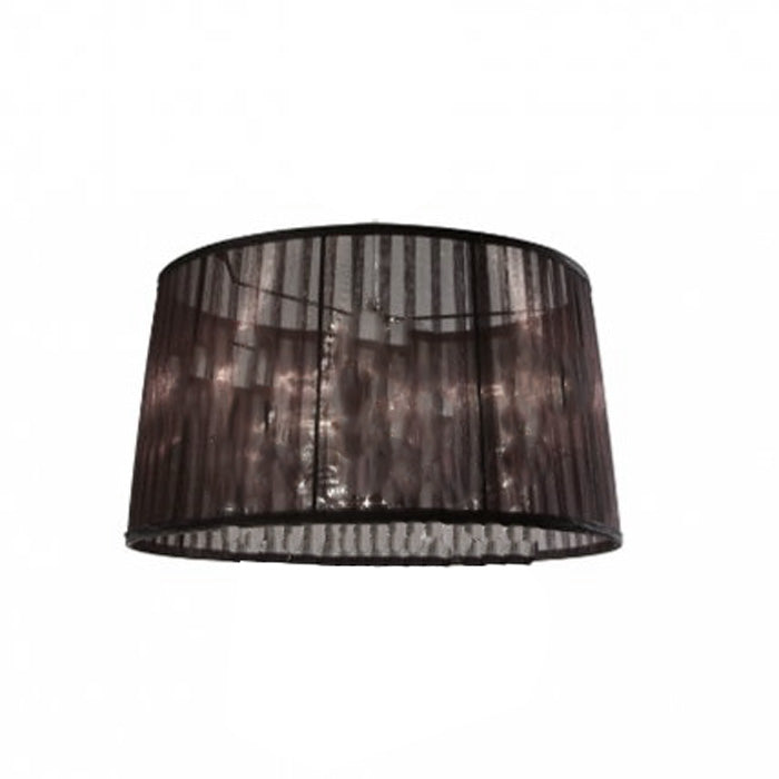 Plissierter Lampenschirm schwarz Organza für Pendelleuchte 38cm Lampenschirm – saasil.de