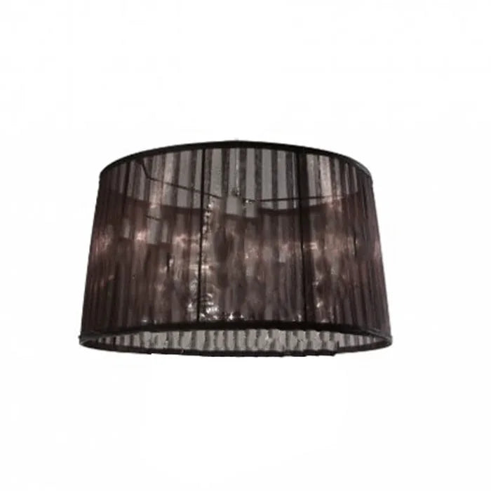 Plissierter Lampenschirm schwarz Organza für Pendelleuchte 38cm Lampenschirm – saasil.de