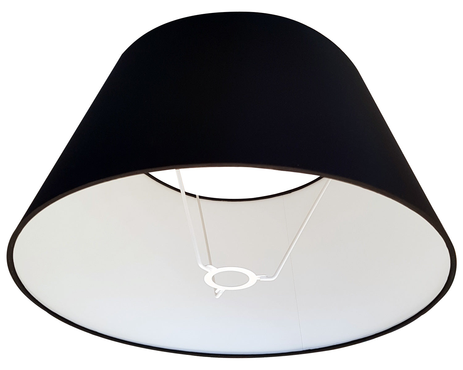 Lampenschirm schwarz 45cm Stoff Textil konisch E27 Lampenschirm – saasil.de