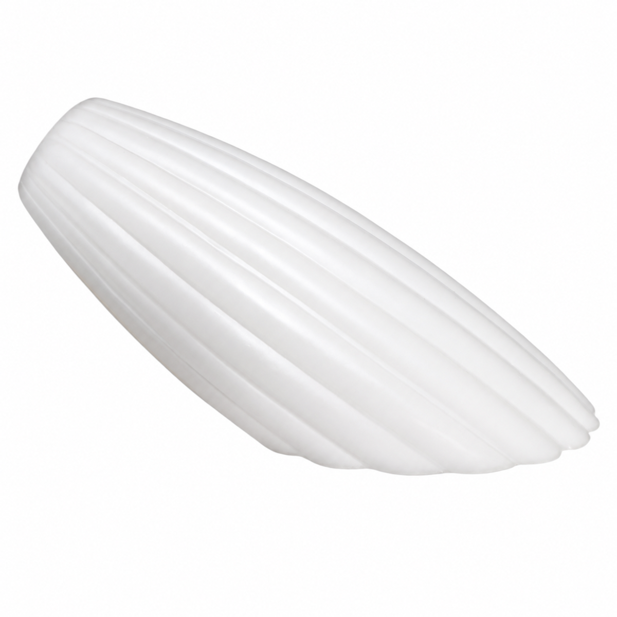 weißes  geriffeltes Lampenglas in Tulpenform 125 mm als Ersatzglas für G4, GY6,35 Tisch- und Wandleuchten