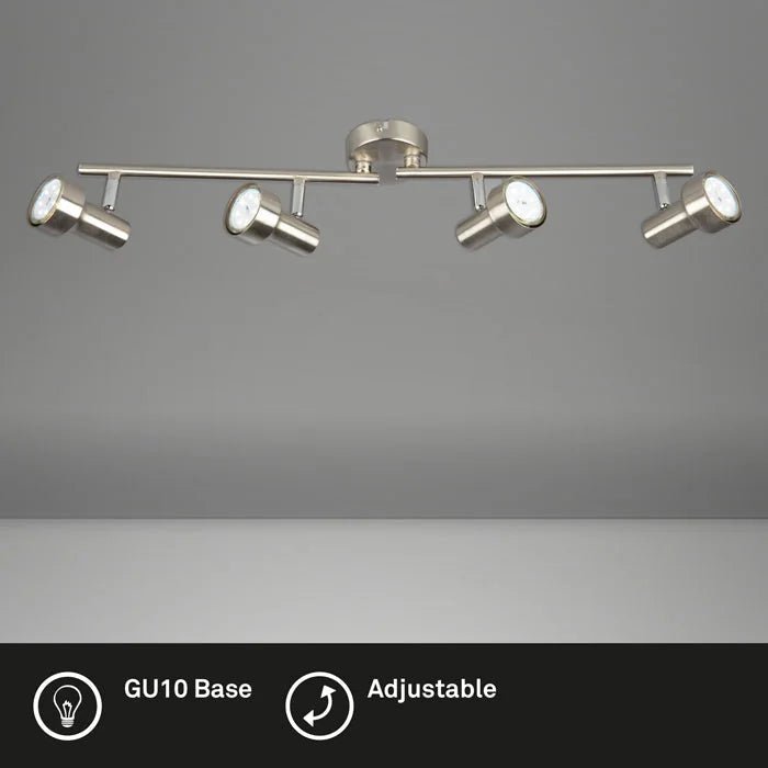 Briloner SUB LED Deckenleuchte 4-flammig schwenkbar – Detailansicht der vier GU10 LED-Strahler
