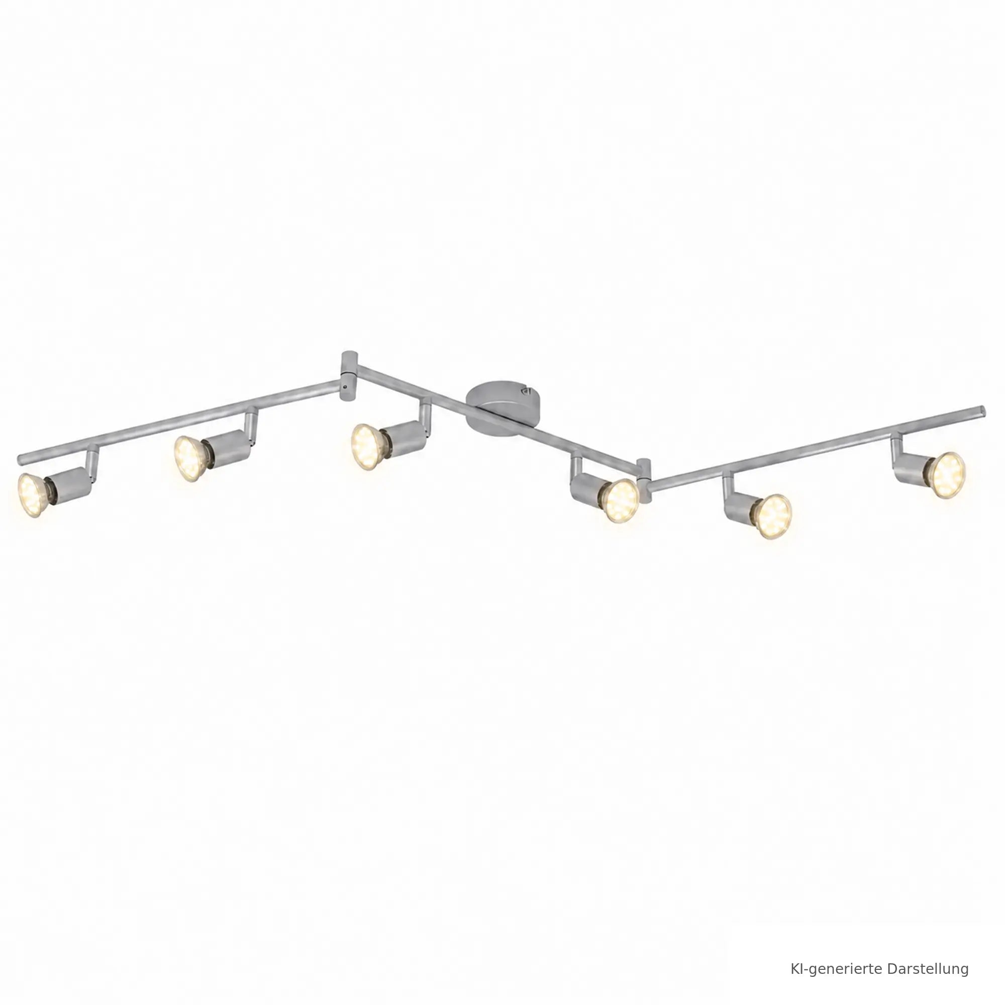 Briloner PICCO LED Deckenleuchte 6-flammig titanfarbig – schwenk- & drehbar, inkl. GU10 LED