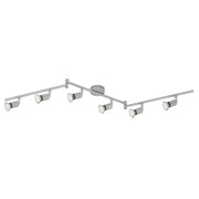 LED Deckenstrahler 6flg silber inkl. GU10 LED schwenkbar PICCO – Strahler / Spotbeleuchtung