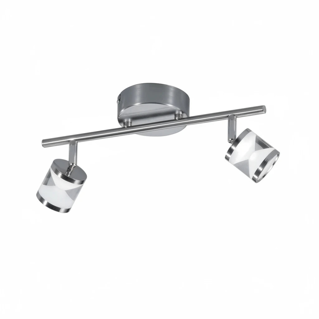 LED Deckenstrahler Nickel Deckenspot 2 flammig Cassini – Wandleuchte LED