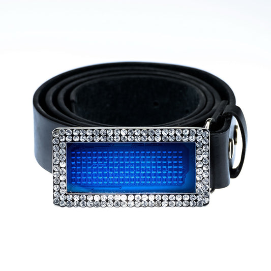 Leuchtender Gürtel LED Blau Kristall, mit Laufschrift – stilvolles Wohnaccessoire & Dekoartikel aus Europa