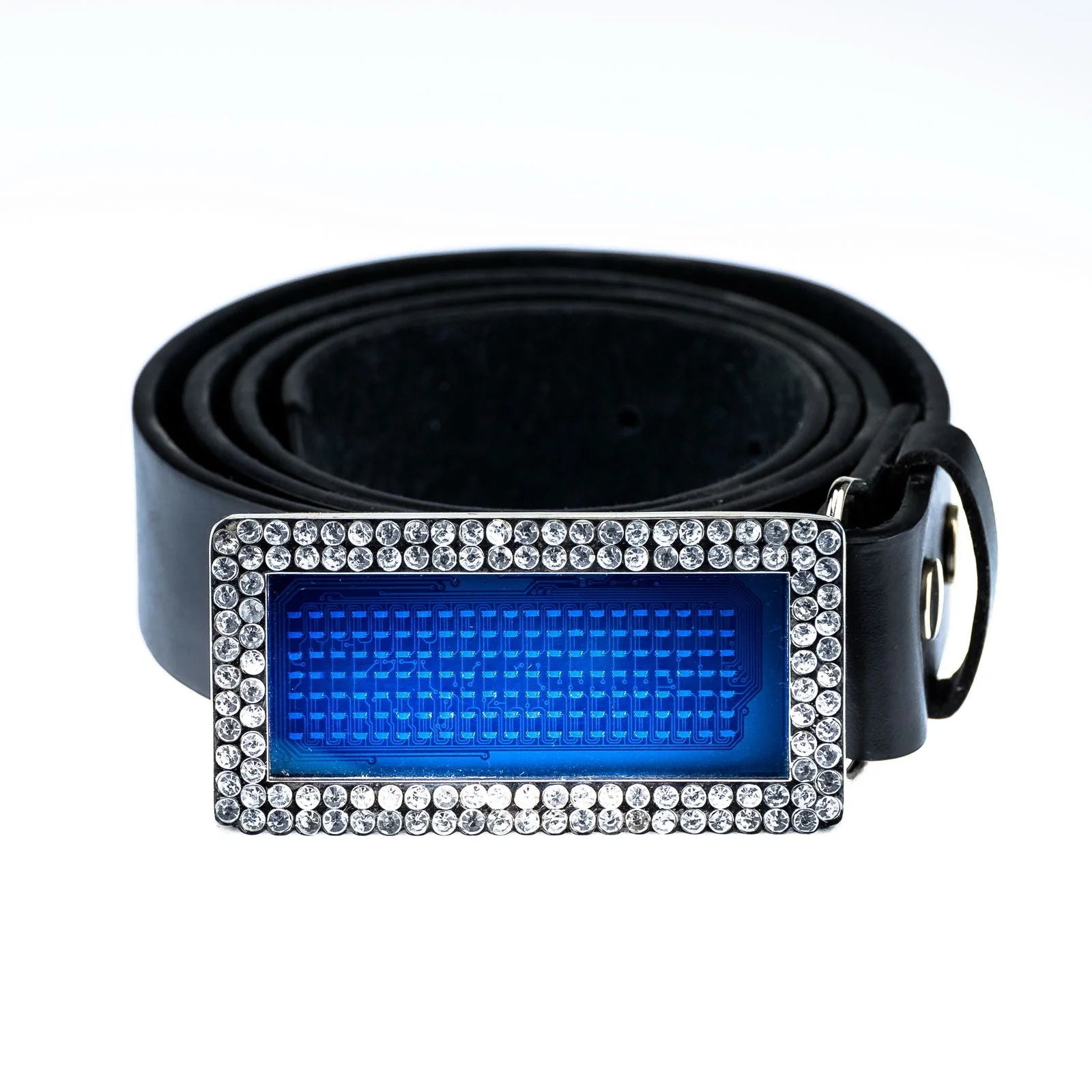 Leuchtender Gürtel LED Blau Kristall, mit Laufschrift – stilvolles Wohnaccessoire & Dekoartikel aus Europa