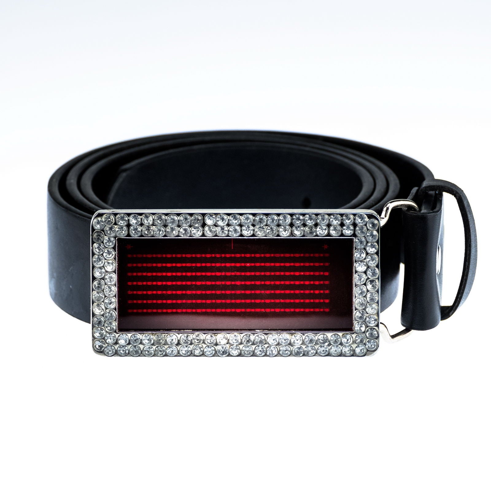 Leuchtender Gürtel LED Rot Kristall, mit Laufschrift – stilvolles Wohnaccessoire & Dekoartikel aus Europa