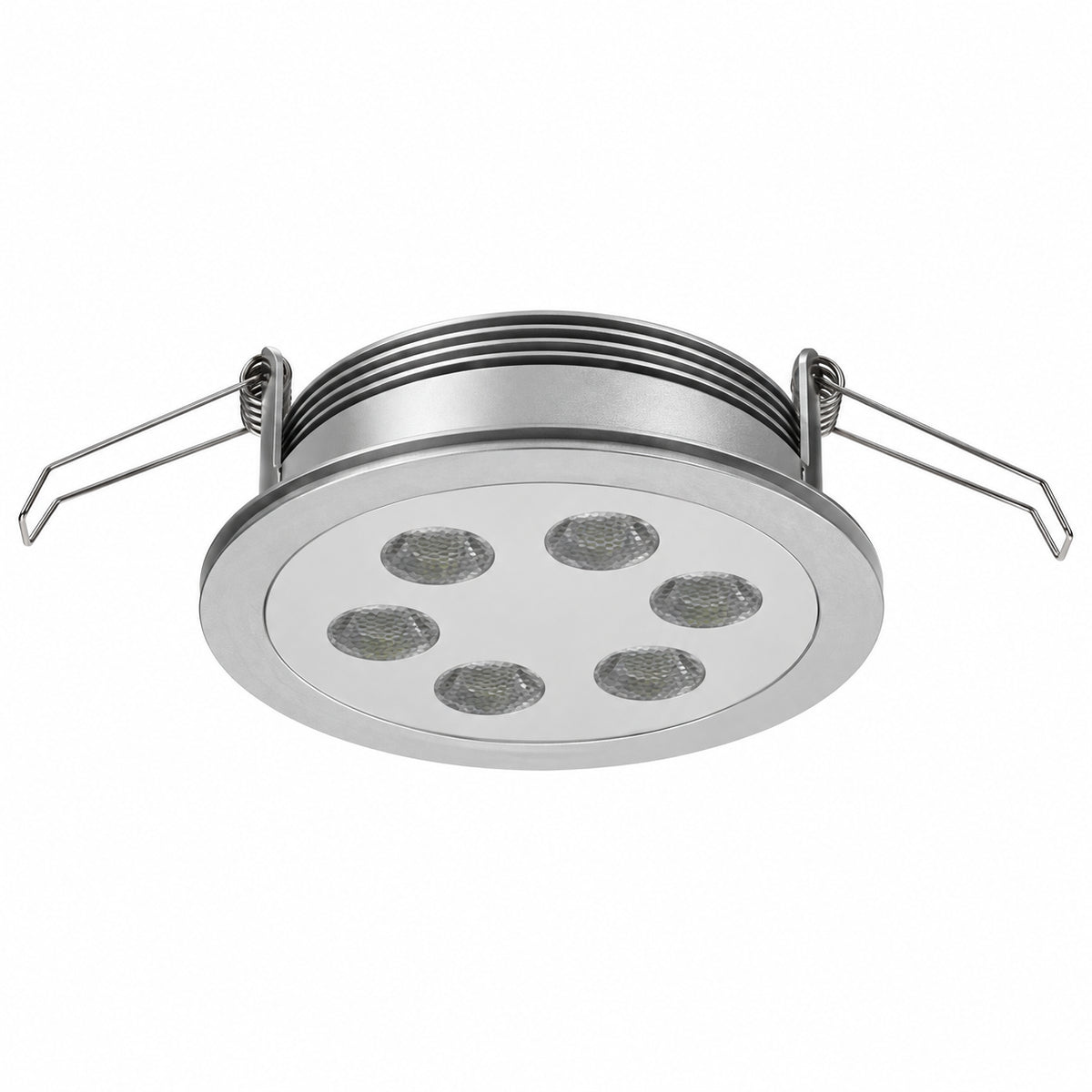 RELCO Cadice Fix 90.010/012 LED Einbauspot 6W 3000K warmweiß – Seitenansicht mit Einbaufedern