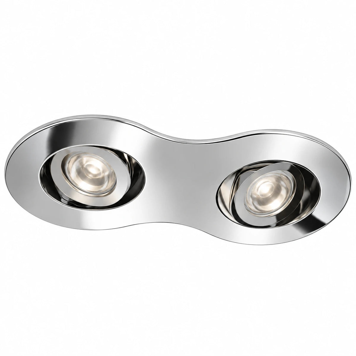 Lumiance Motto LED Organic Doppel-Einbaurahmen 3036122 in hochglänzendem Chrom