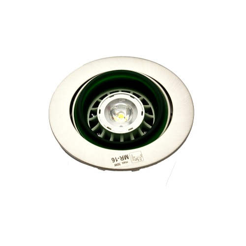 Glas LED Einbaustrahler dimmbar GU10 230V rund grün – Einbaustrahler schwenkbar, dimmbar, 50mm