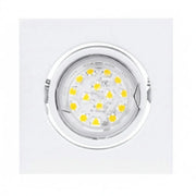LED Einbauspot Eckig Weiß 3W 230V GU10 – Einbaustrahler IP20, schwenkbar, dimmbar, 49mm