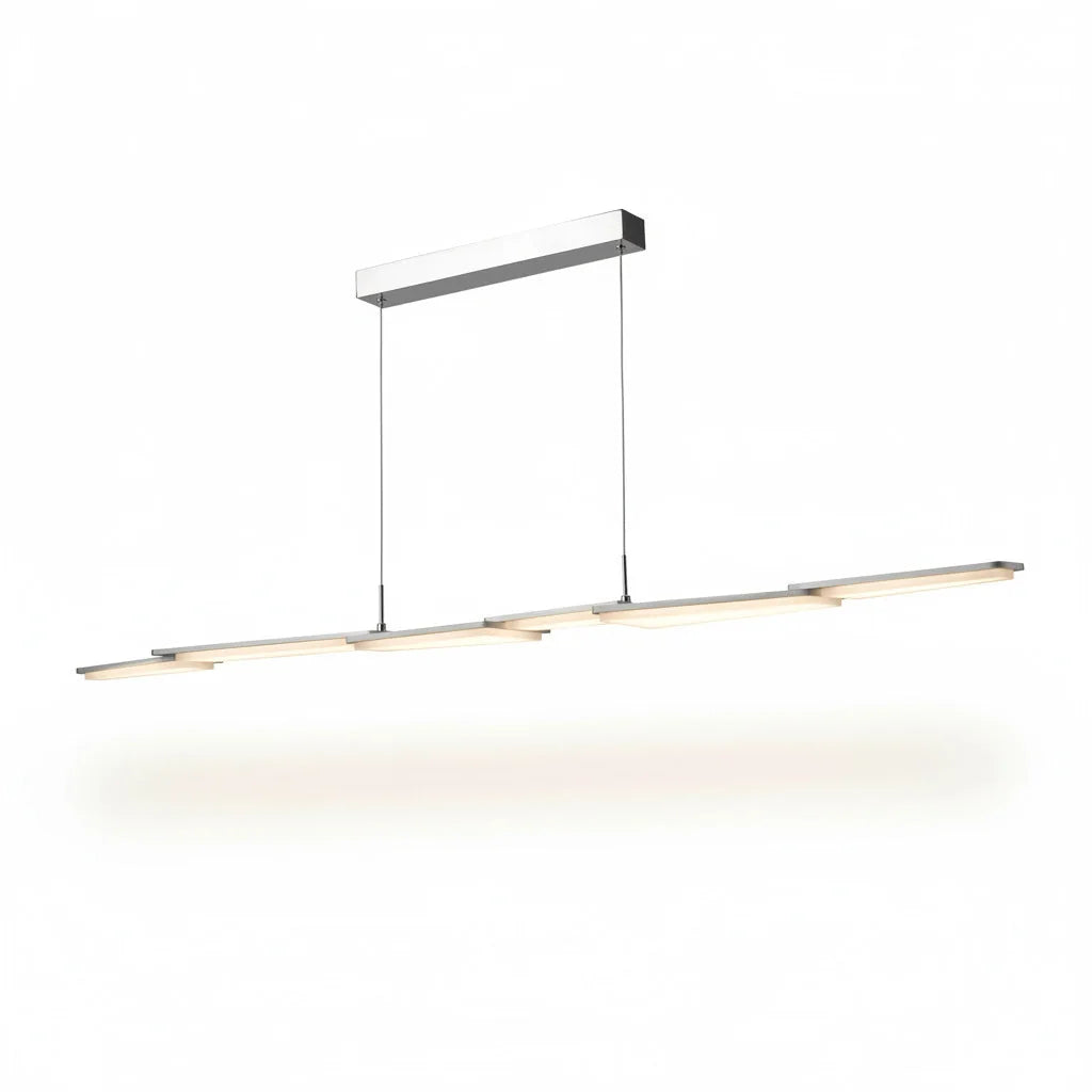 LED Esstischlampe, Pendelleuchte Spacy dimmbar 140cm 30W Aluminium warmweiß – Pendelleuchte dimmbar