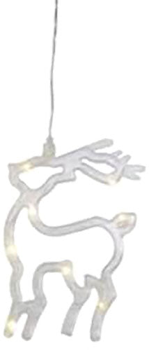 LED Fensterdeko Rentier Hirsch klar Weihnachten – Weihnachtsdeko LED