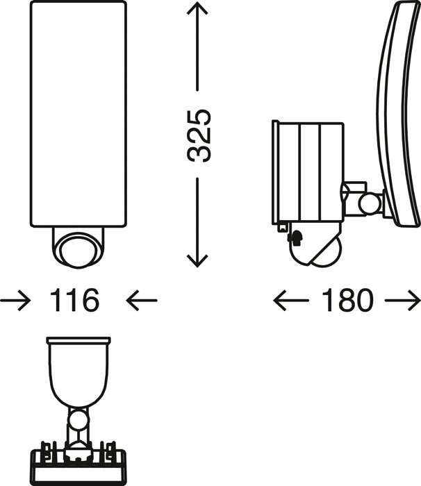 LED Fluter mit Bewegungssensor im Hochformat für Außen weiß 2600 Lm IP44