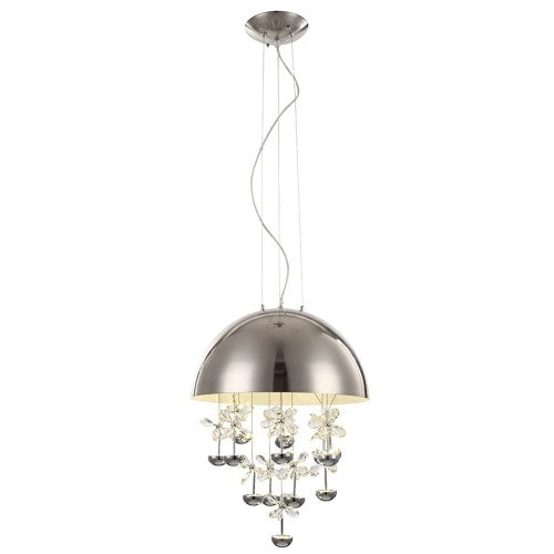 LED Kristall Hängeleuchte mit Glas Kristallbehang Lüster – Pendelleuchte dimmbar