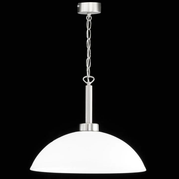 Lachs 11W LED Pendellleuchte in Runde Form in Nickelmatt – Pendelleuchte dimmbar