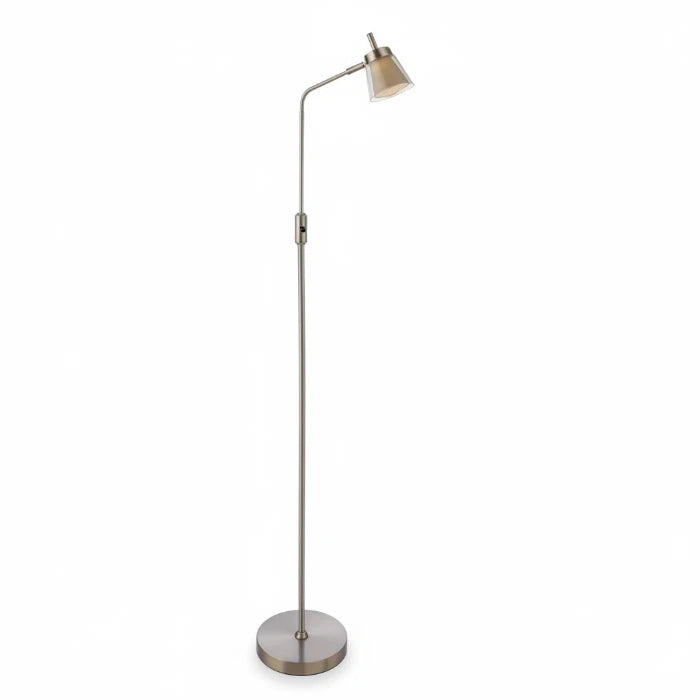 Verstellbare LED Leseleuchte Swift mit Textilschirm – Stehleuchte dimmbar