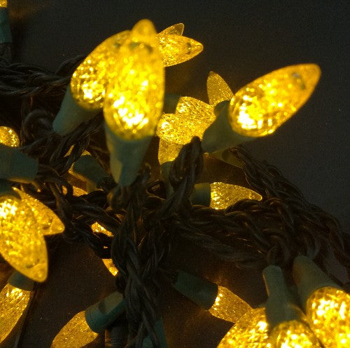 Motiv Lichterkette LED 50er Mini Tannenzapfen gelb, 5m, innen