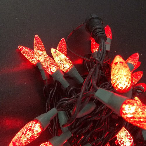 Motiv Lichterkette LED 50er Mini Tannenzapfen rot 5m, innen