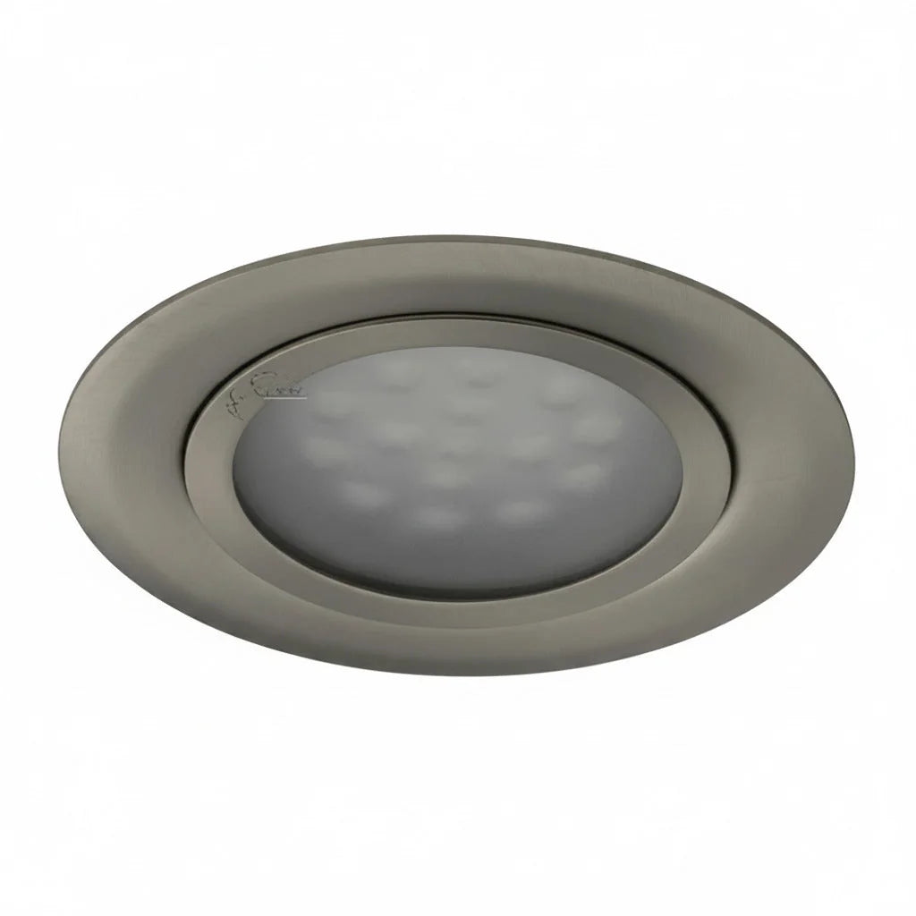LED Möbeleinbauleuchte MEBLED Rund 12V – Einbaustrahler IP20, schwenkbar, dimmbar