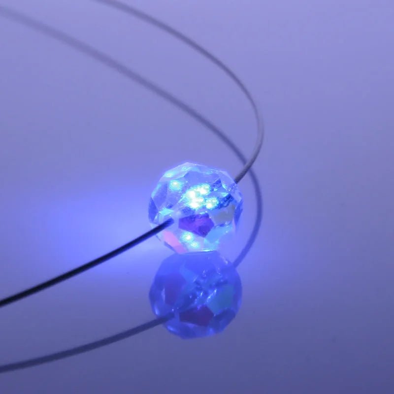 Leuchtende Halskette – Ball (geschliffen) – Blau – Swarovski® Elements