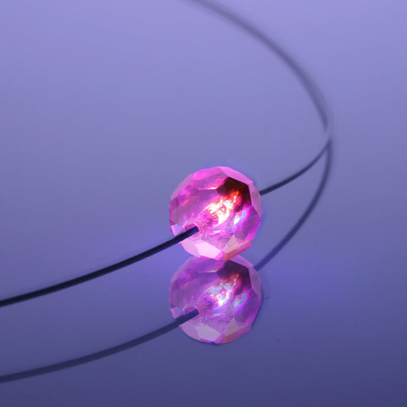 Leuchtende Halskette – Ball (geschliffen) – Pink (Rosa) – Swarovski® Elements